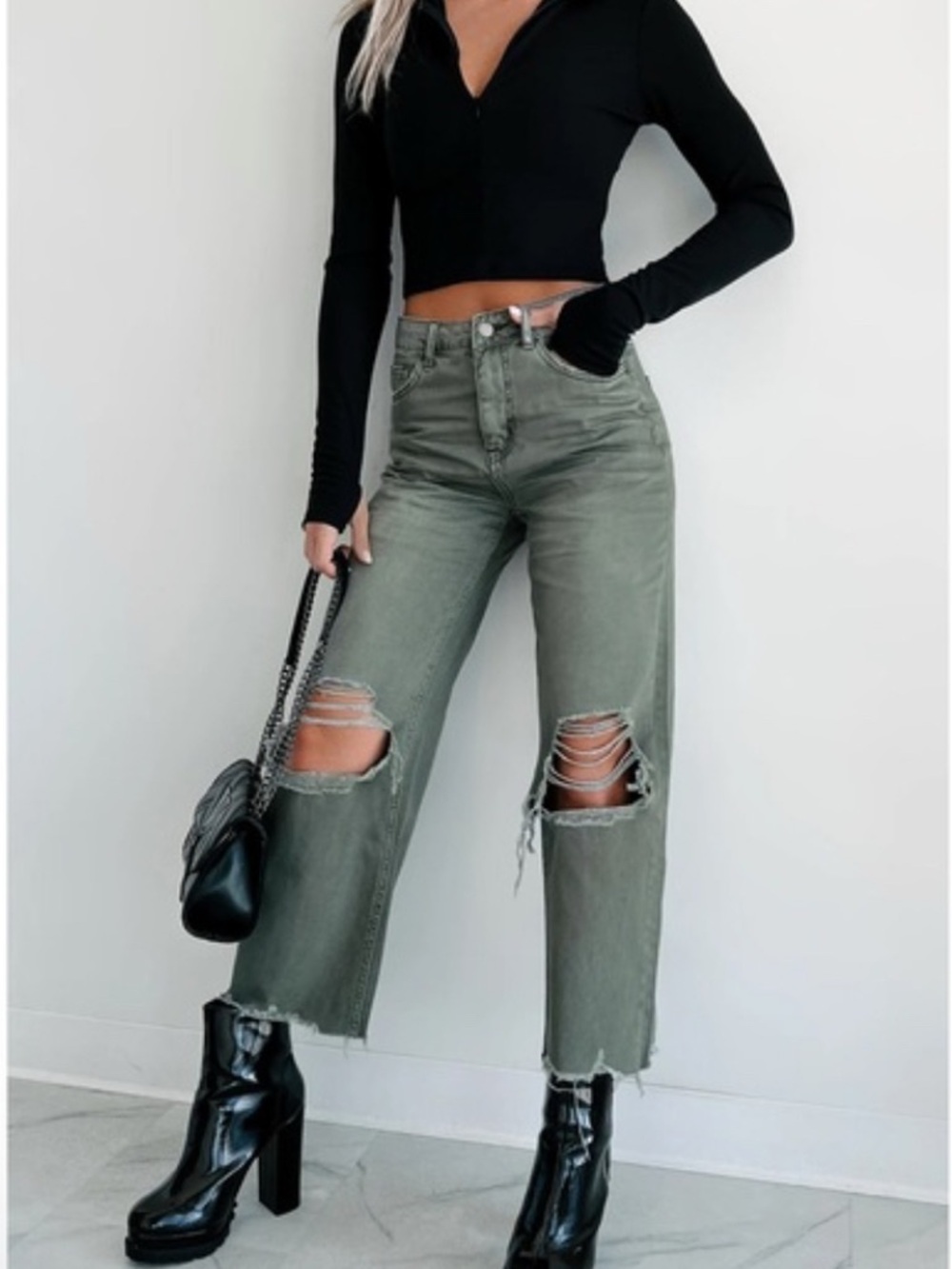 Vervet 90's Vintage High Rise Crop Flare Jeans - V3736RU - Size 27